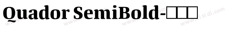 Quador SemiBold字体转换